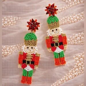 Nutcracker Christmas Red Party Earrings